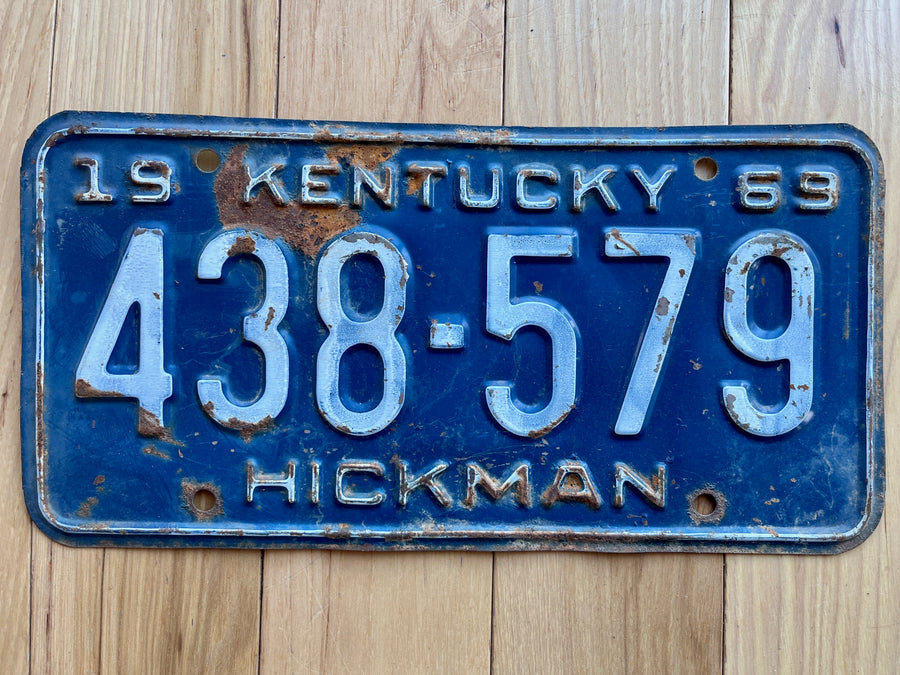 1969 Kentucky Hickman County License Plate