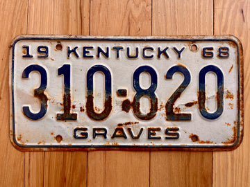 1968 Kentucky Graves County License Plate