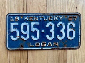 1967 Kentucky Logan County License Plate
