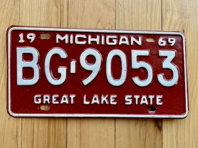 1969 Michigan License Plate