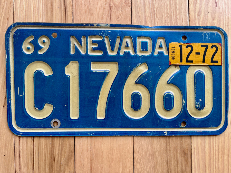 1969/72 Nevada License Plate