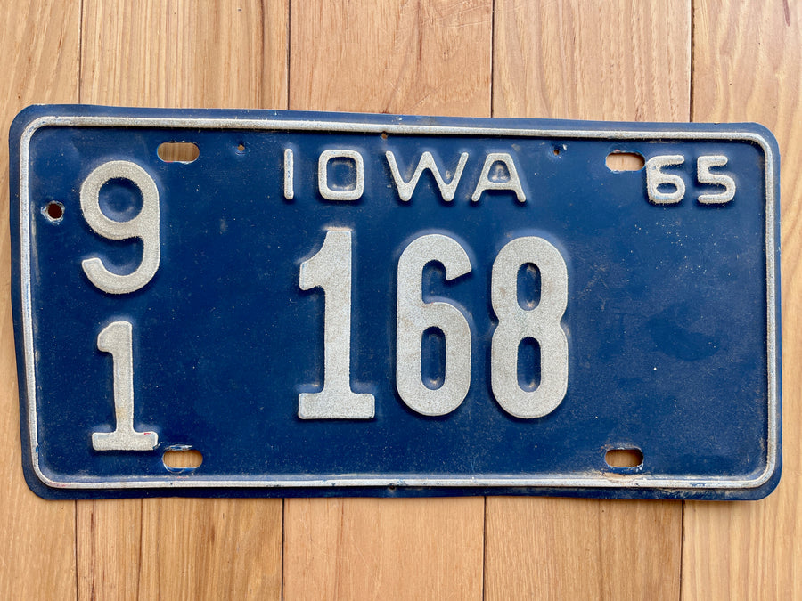 1965 Iowa License Plate