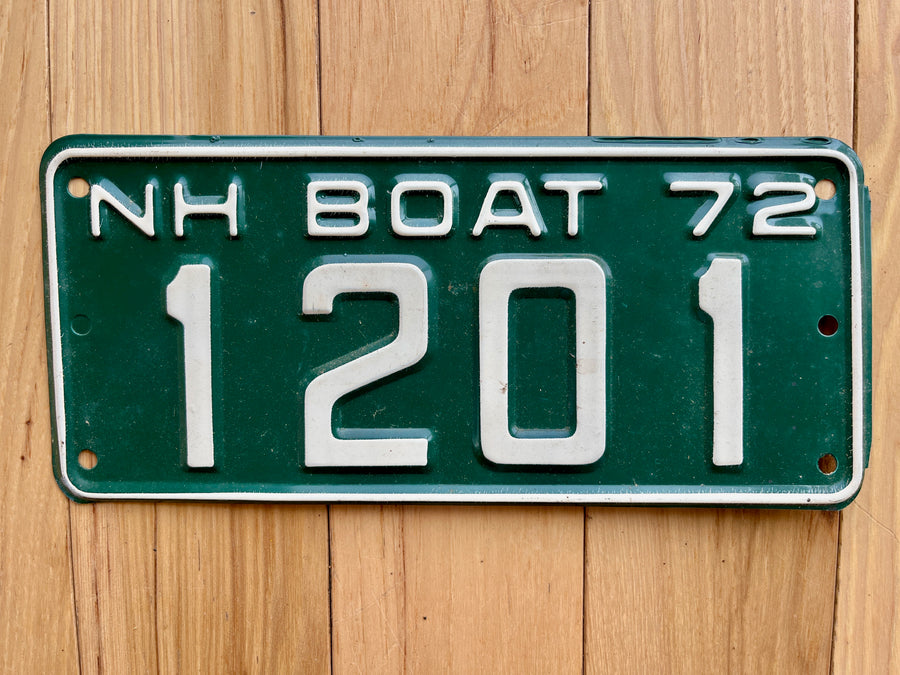 1972 New Hampshire Boat License Plate