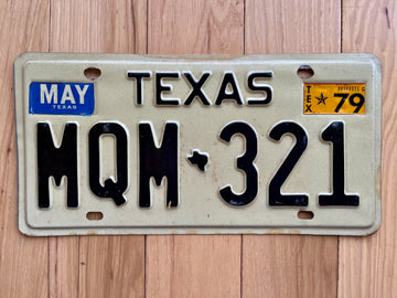 1979 Texas License Plate