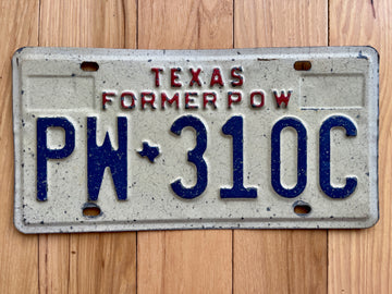Texas Former P.O.W. License Plate