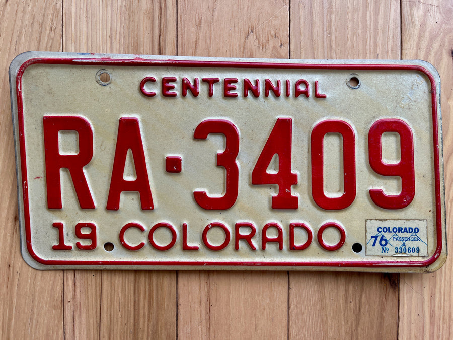 1976 Colorado Centennial License Plate