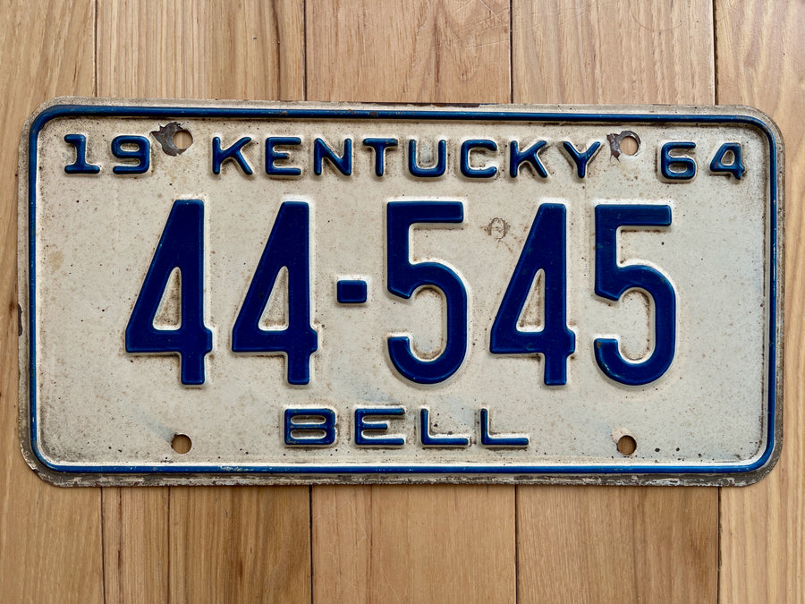 1964 Kentucky Bell County License Plate