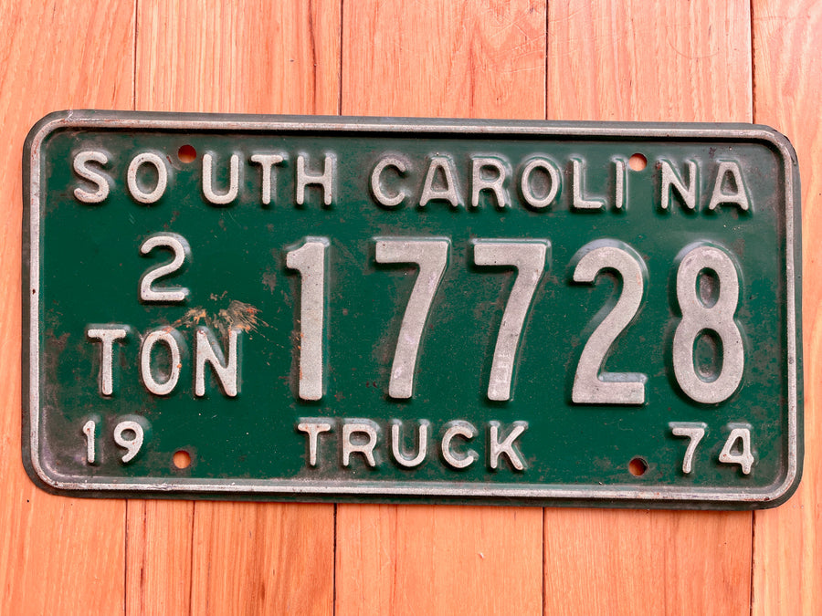 1974 South Carolina Truck License Plate