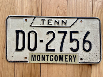 Tennessee Montgomery County License Plate