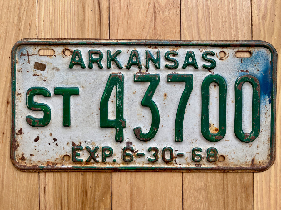 1968 Arkansas License Plate