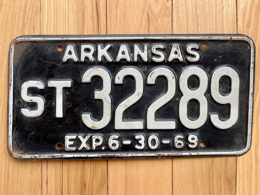 1969 Arkansas License Plate