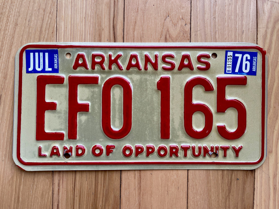 1976 Arkansas License Plate