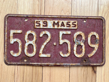 1959 Massachusetts License Plate