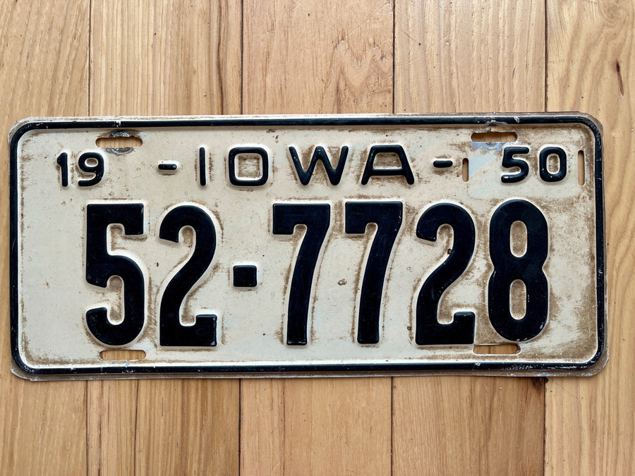 1950 Iowa License Plate
