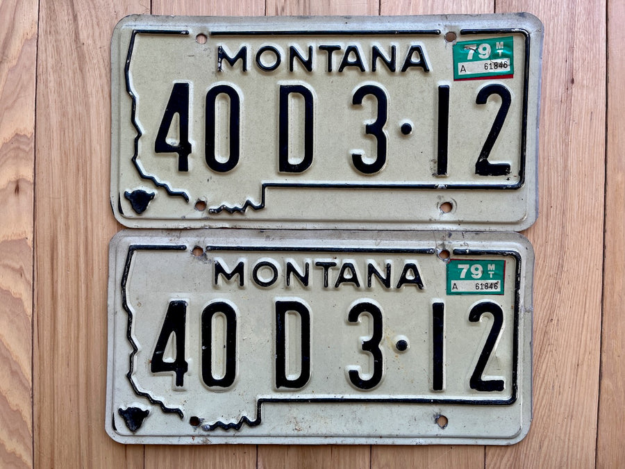 1979 Pair of Montana License Plates