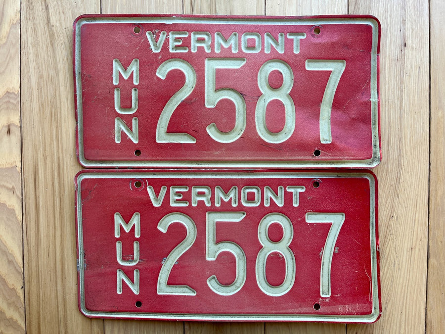 Pair of Vermont License Plates