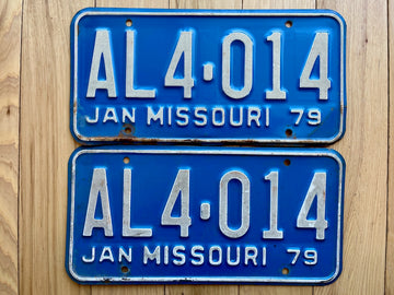 1979 Pair of Missouri License Plates
