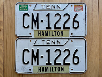 1969/70 Pair of Tennessee Hamilton County License Plates