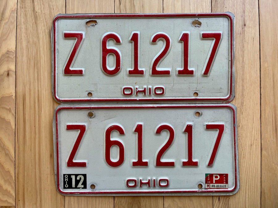 1980 Pair of Ohio License Plates