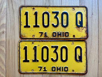 1971 Pair of Ohio License Plates