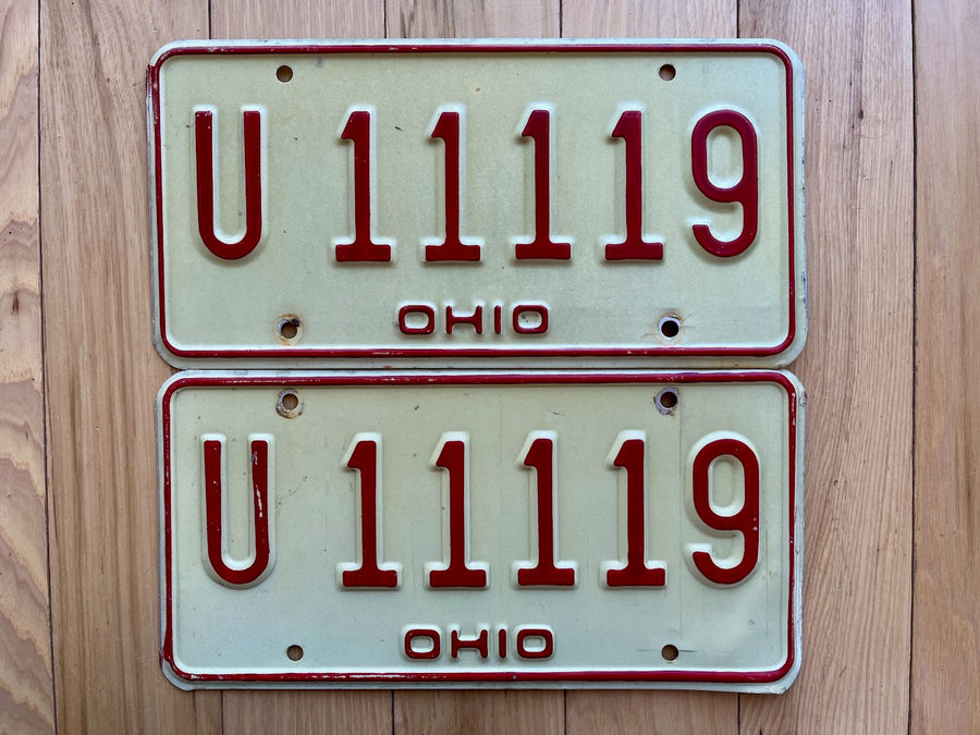 Pair of Ohio License Plates