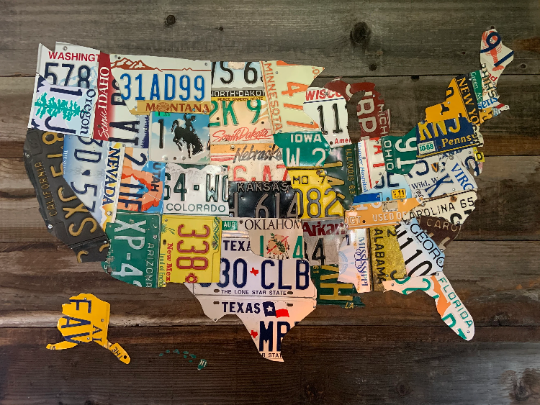 50 State License Plate Map - 32