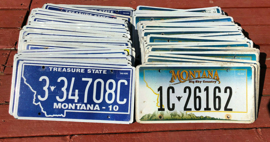 100 Montana License Plates - Craft Condition