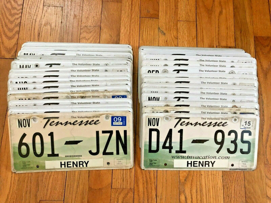 100 Tennessee License Plates in Craft Condition