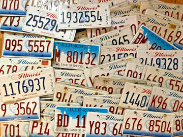 100 Illinois License Plates - Craft Condition