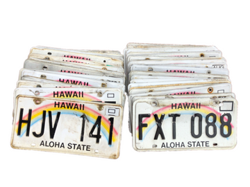 50 Hawaii License Plates in Craft Condition